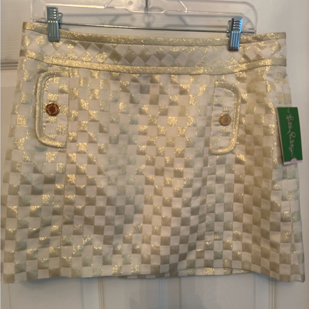 ✨ Lilly Pulitzer Tate Skirt – Wright Square Jacquard (NWT), Size 8
